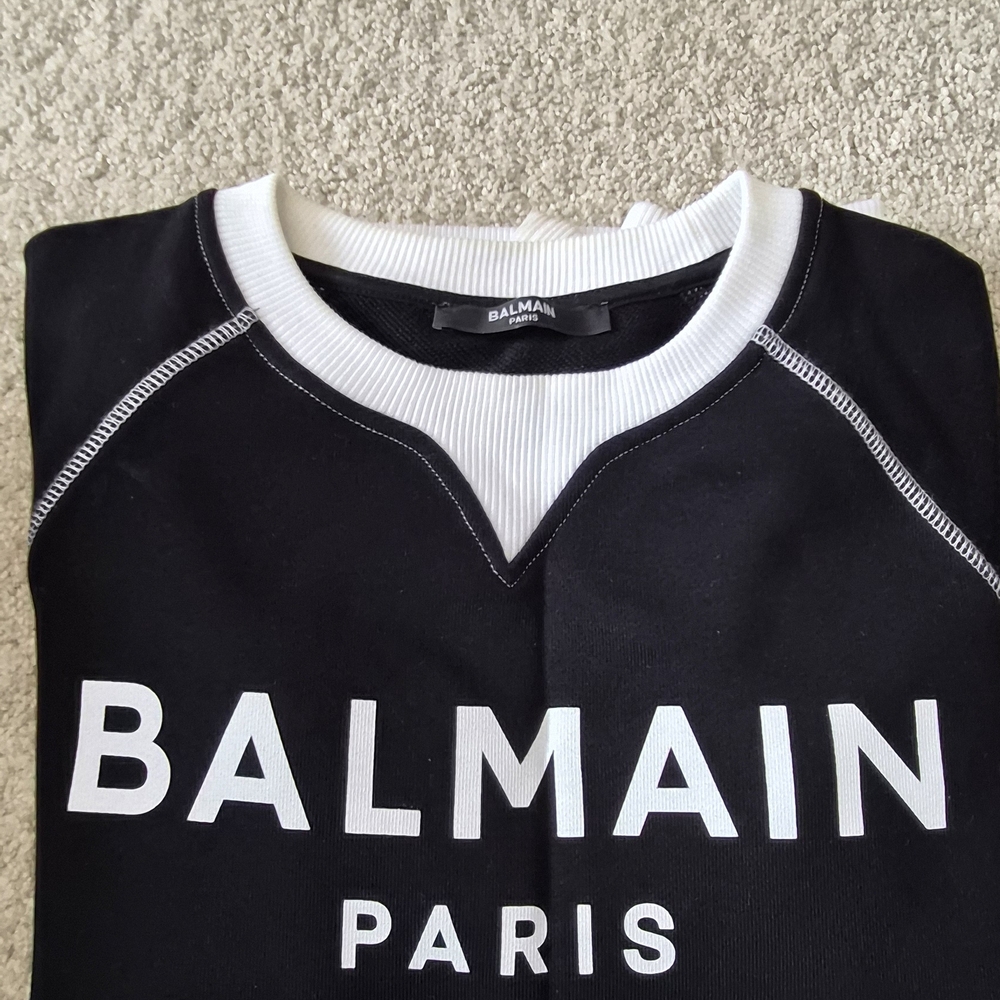 Balmain Men's Sweater in Black and White